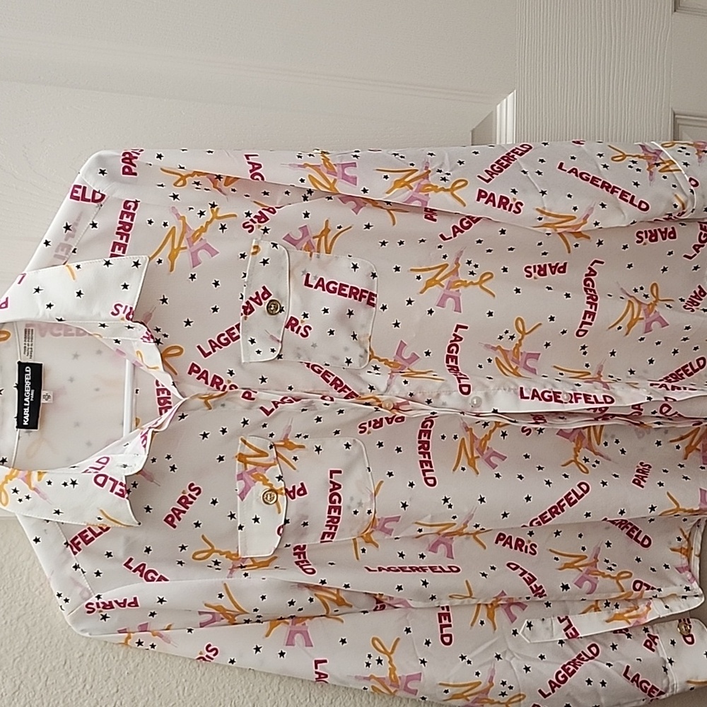 Karl Lagerfeld Pairs Printed Botton-front Shirt